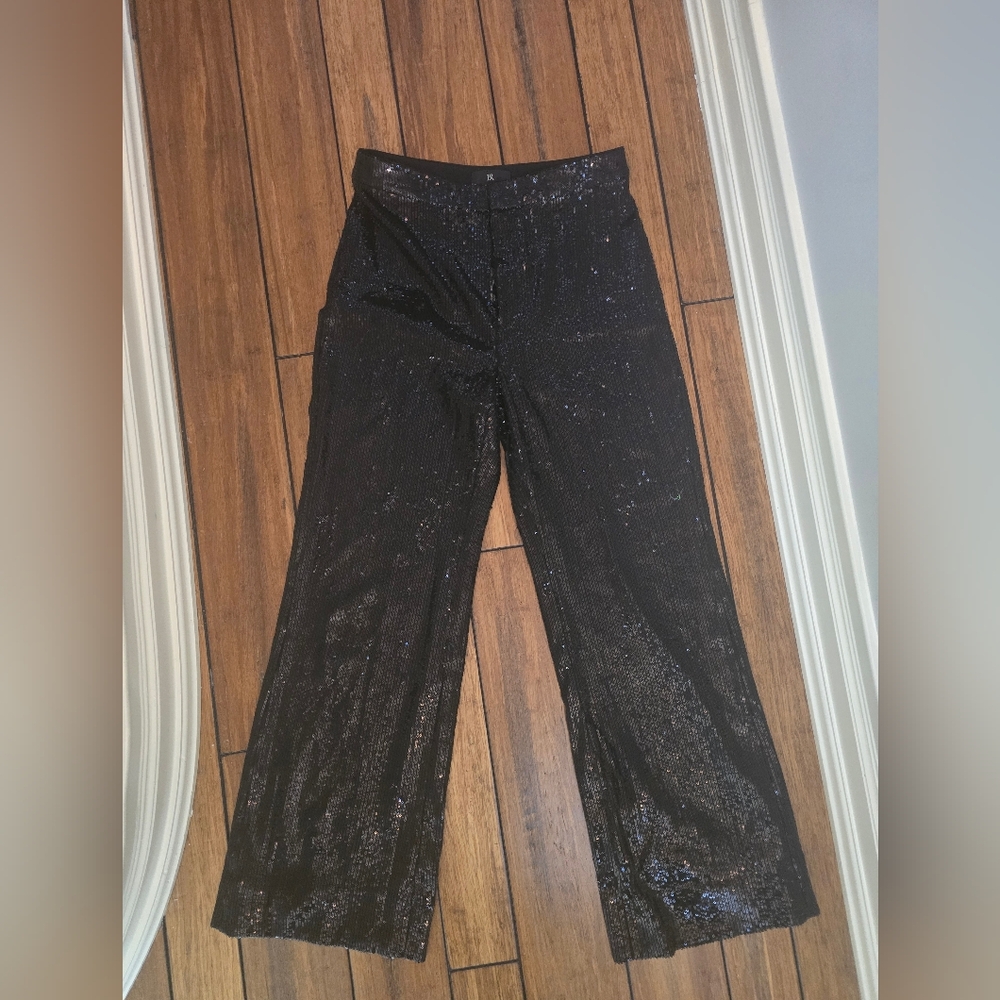 Banana Republic Black Textured Trousers